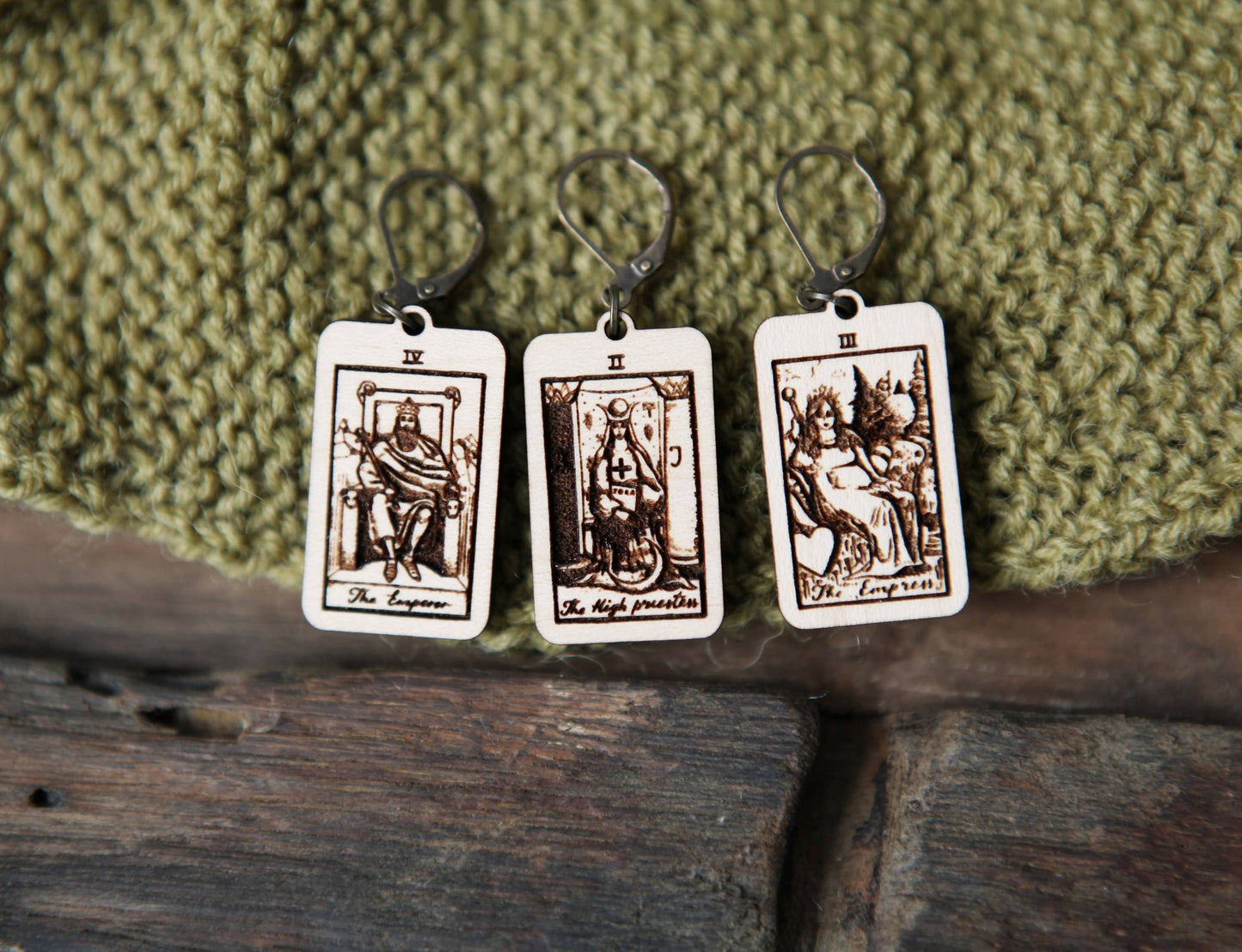 Tarot Knitting Progress Keepers & Crochet Markers Set of 3