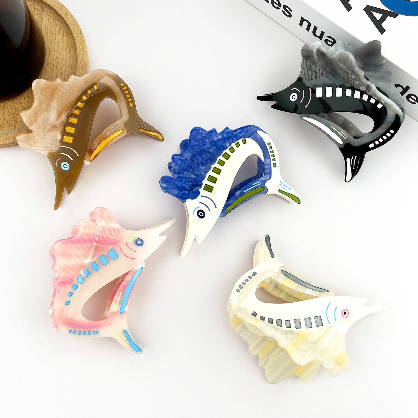 Tuna Claw Clip, Marine Animal Hair Clip
