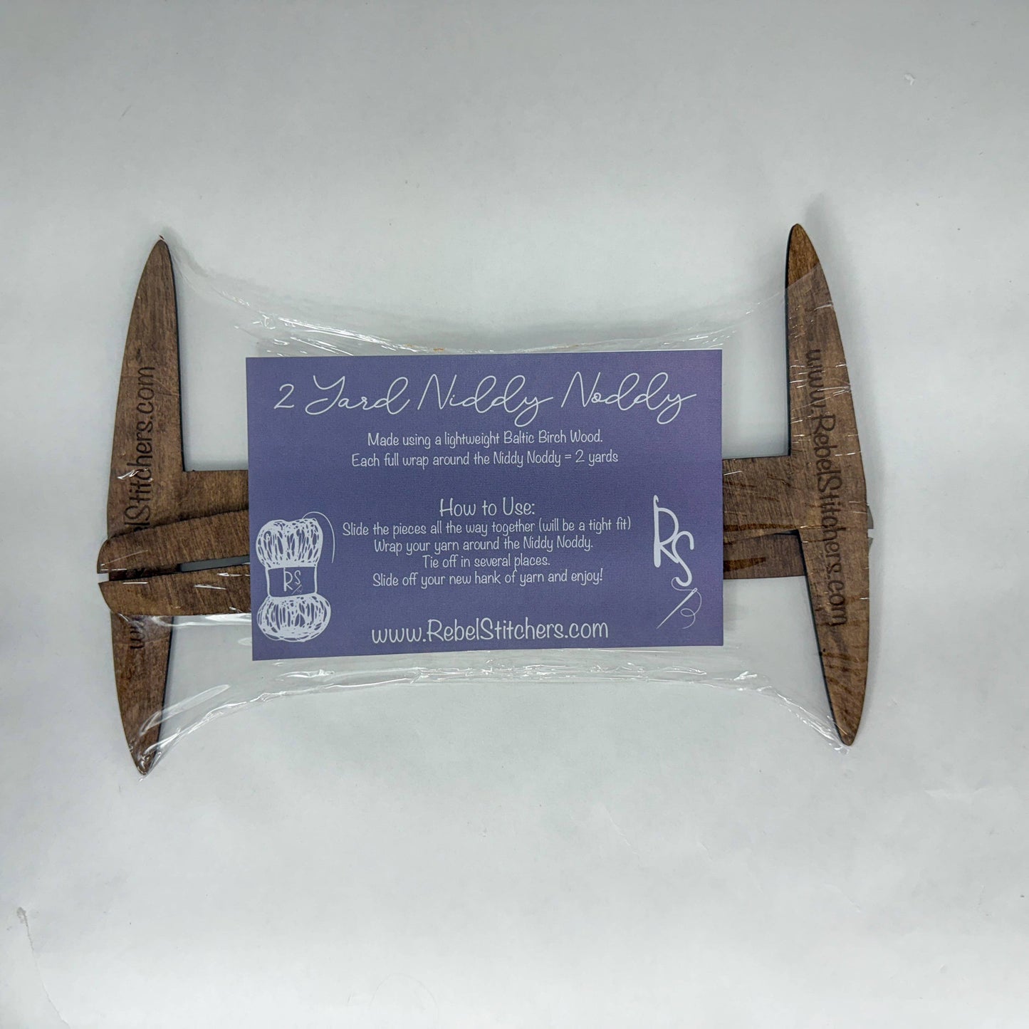 Handmade Wooden 2 Yard Niddy Noddy - Disassembles Easy