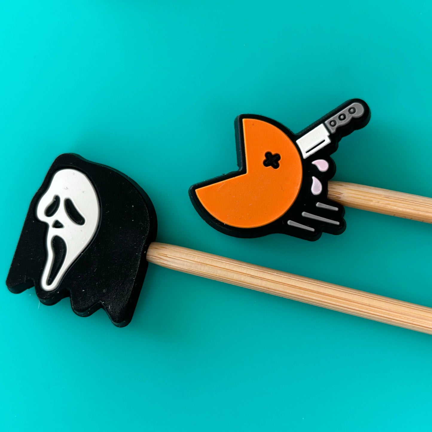 Ghost Face on a Flamingo Stopper