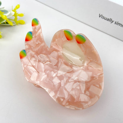 Acetate Funny Gesture Hair Clip