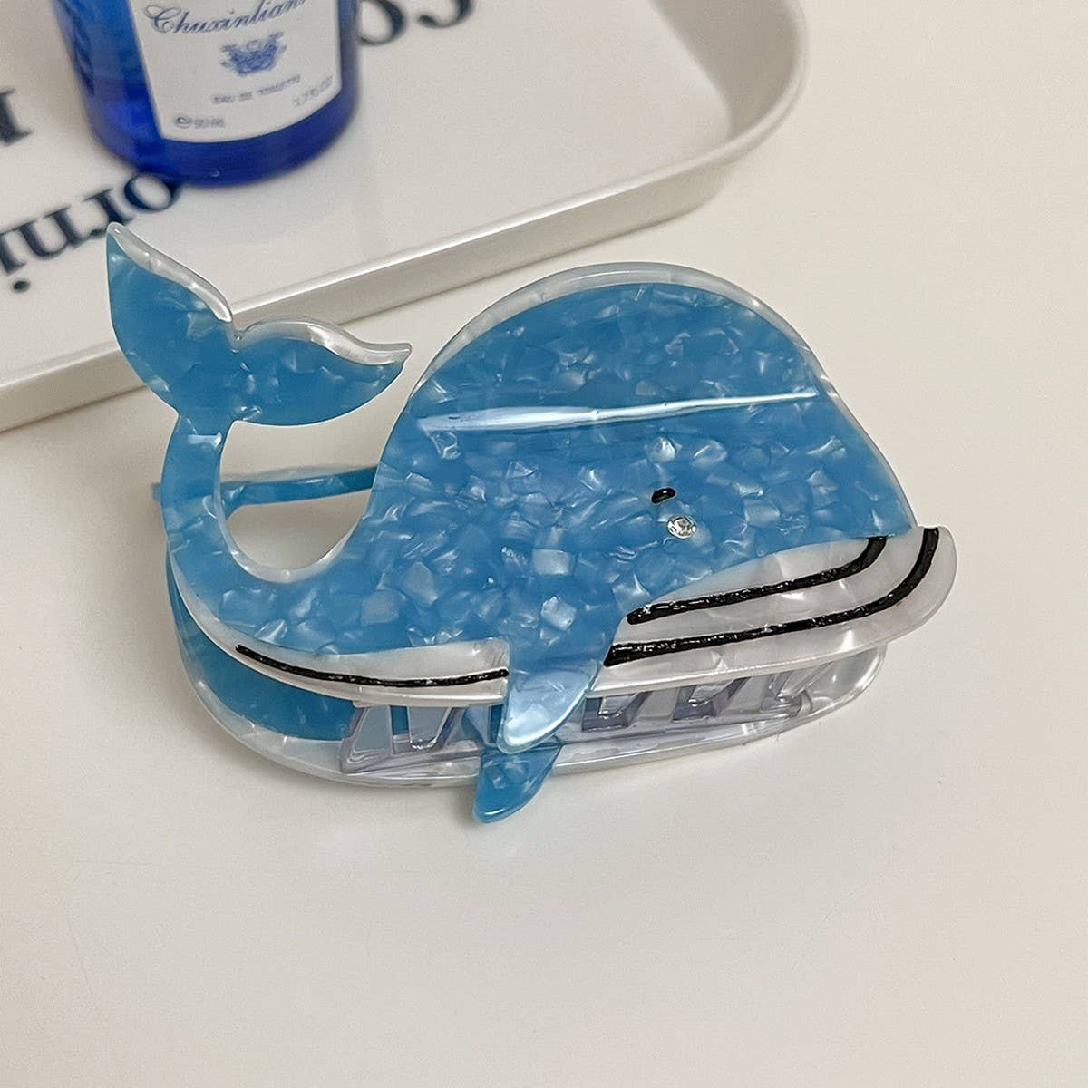 Ocean Animal Acetate Claw Clip – Shark & Whale_CWAHA5703