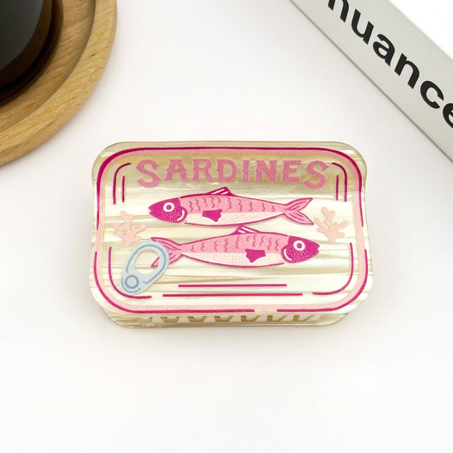 Sardine Can Hair Claw Clip, Creative Fish Tin Hair Clip