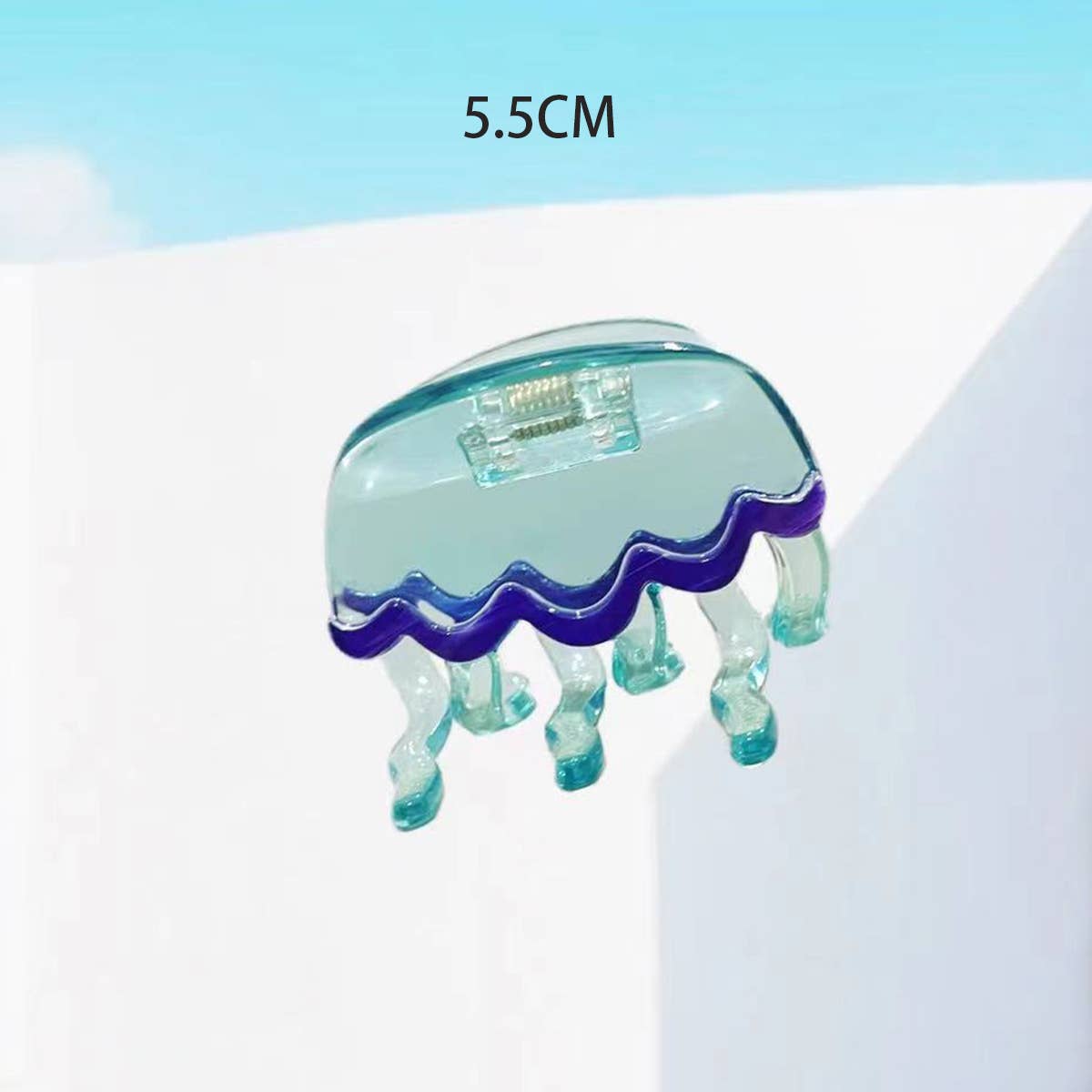 OCEAN BEACH FISH SEASHELL ACRYLIC HAIR CLAW CLIPS _CWAHA0552