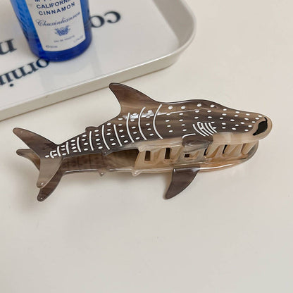 Ocean Animal Acetate Claw Clip – Shark & Whale_CWAHA5703
