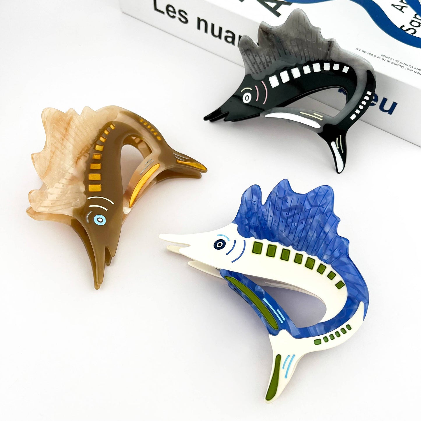 Tuna Claw Clip, Marine Animal Hair Clip