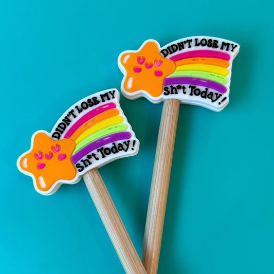 Knitting Needle Point Protectors - Didn't Lose My Shit Today