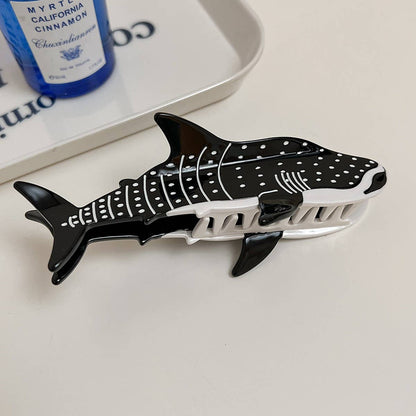 Ocean Animal Acetate Claw Clip – Shark & Whale_CWAHA5703