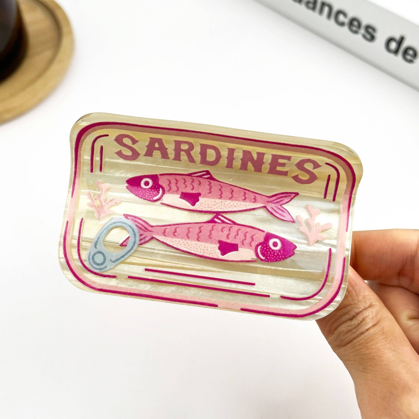 Sardine Can Hair Claw Clip, Creative Fish Tin Hair Clip