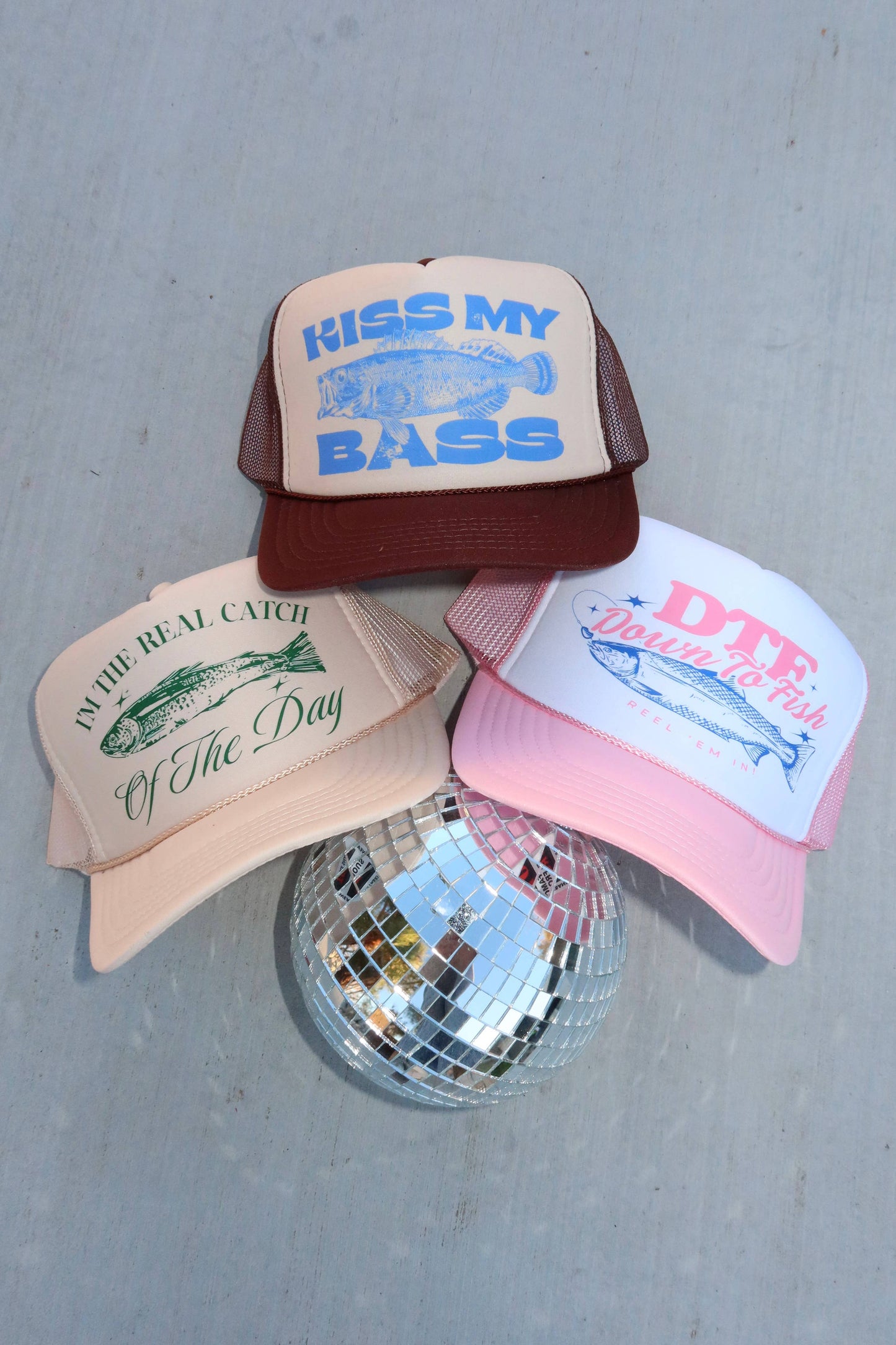 Kiss My Bass Fishing Trucker Hat