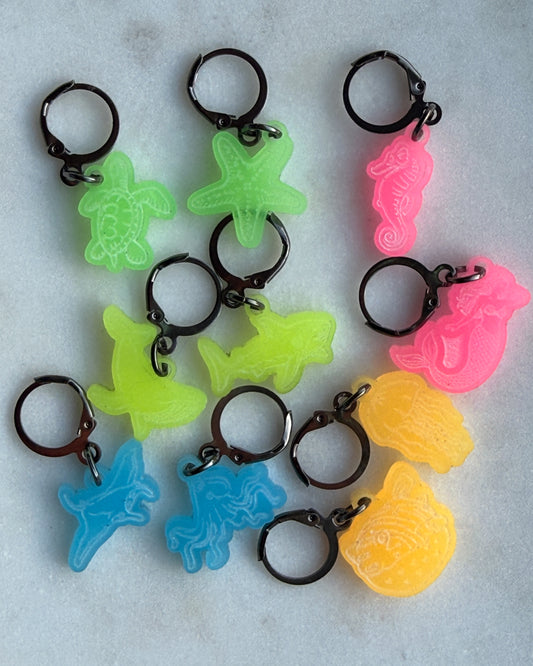 Glow-in-the-dark Stitch Markers