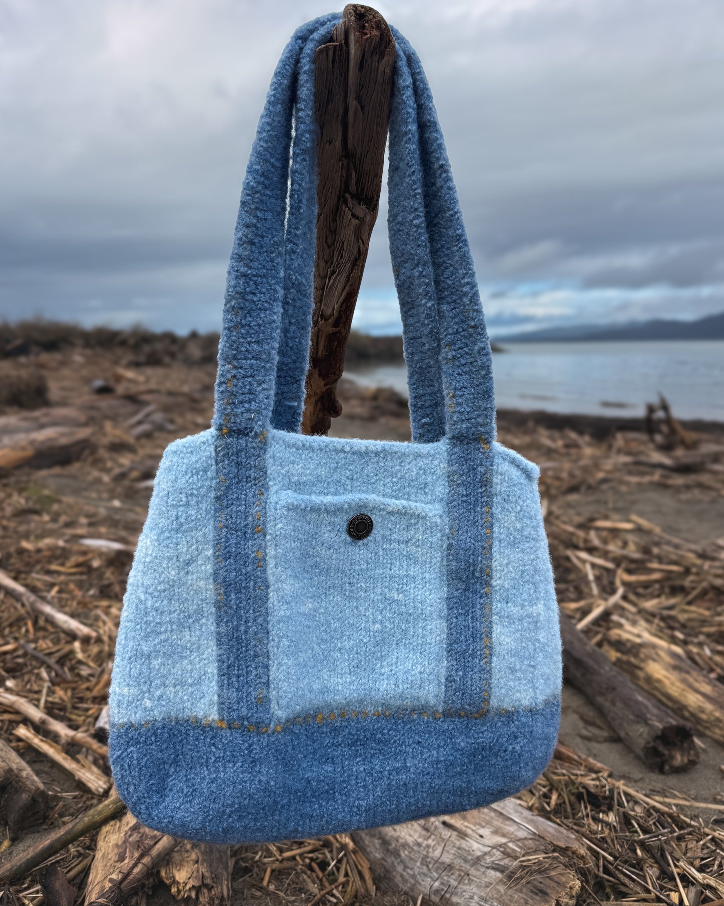 Knitalee x oSHen Fibres "Vintage Jeans" Legume Tote Kit