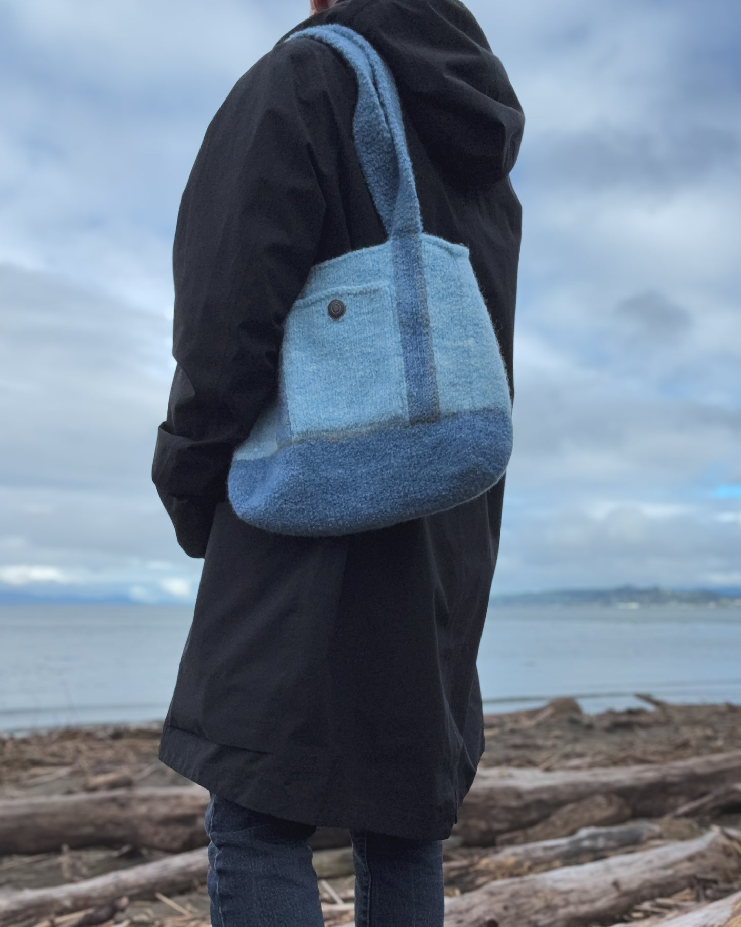 Knitalee x oSHen Fibres "Vintage Jeans" Legume Tote Kit