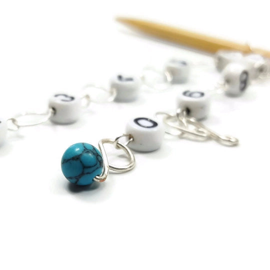 Snag Free Row Counters Turquoise
