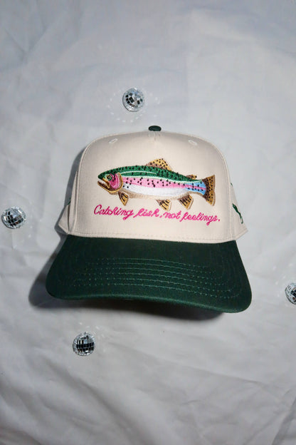 Catching Fish Not Feelings Trucker Hat 