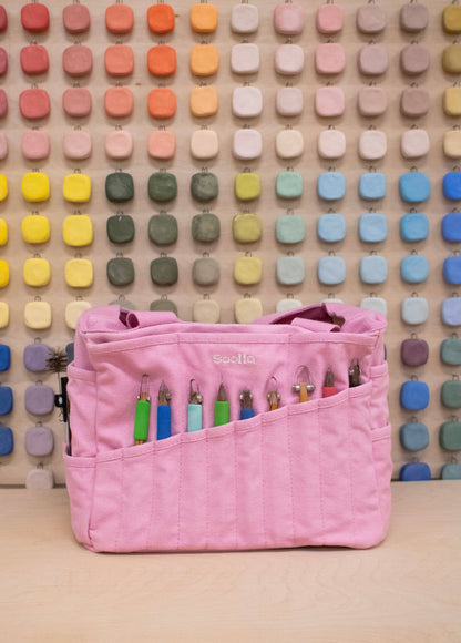 Soolla Studio Artist Bag, Flamingo, Stationery Project Bag