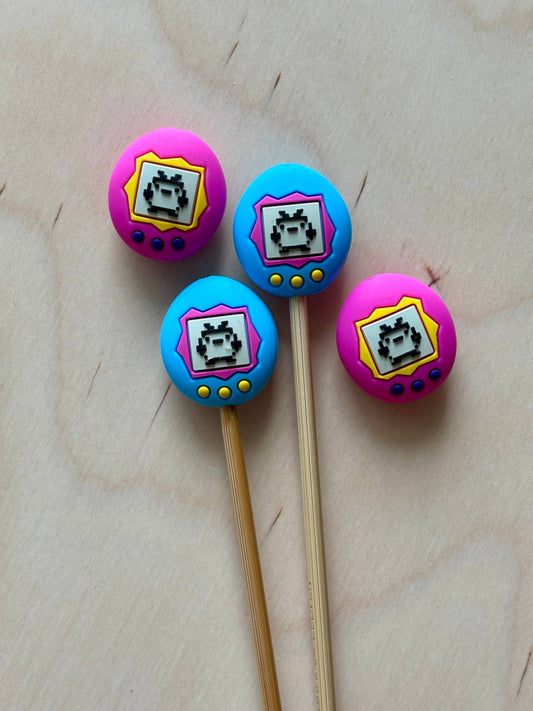Knitting Needle Point Protectors Retro Video Game 90s