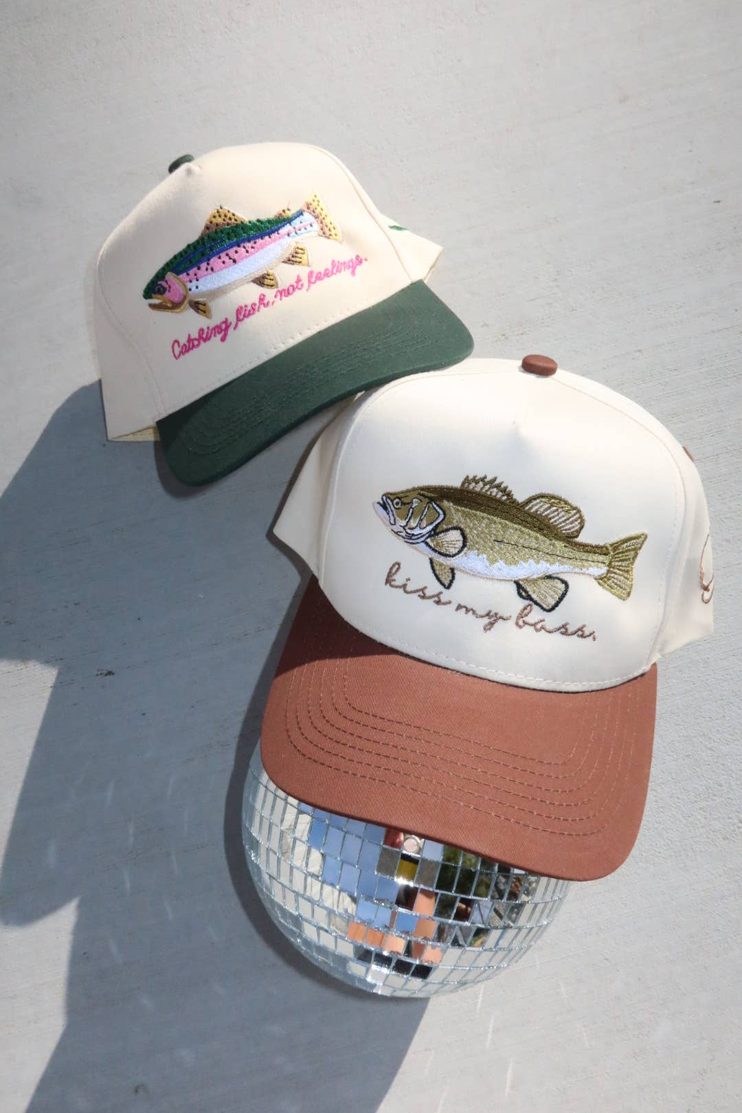 Catching Fish Not Feelings Trucker Hat 