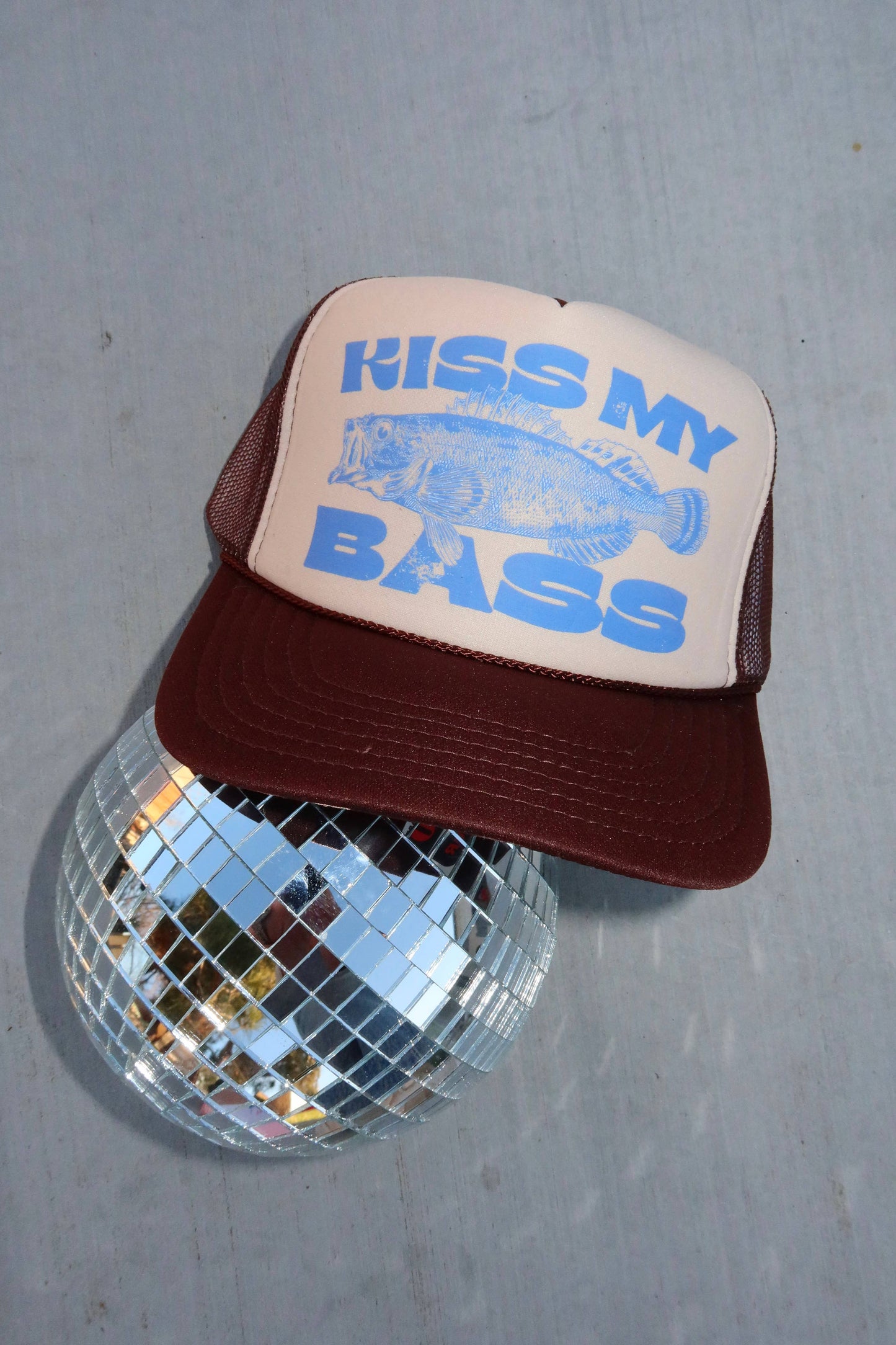 Kiss My Bass Fishing Trucker Hat