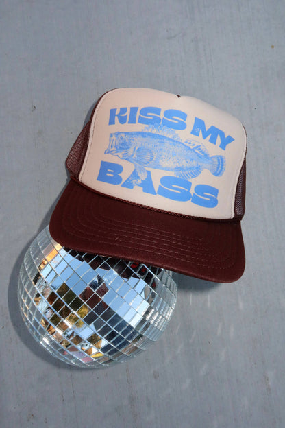 Kiss My Bass Fishing Trucker Hat