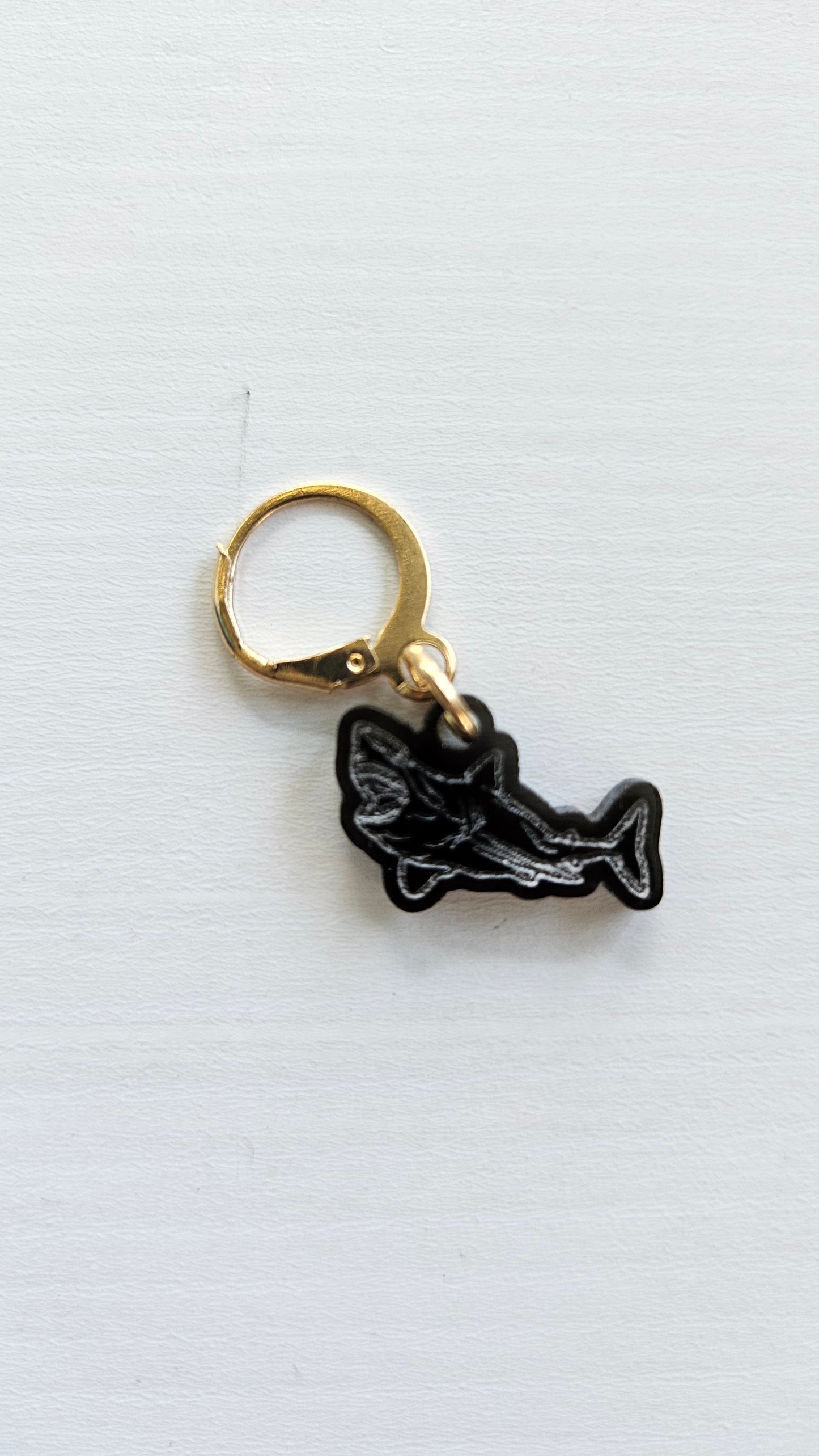 Black Shark Stitch Marker