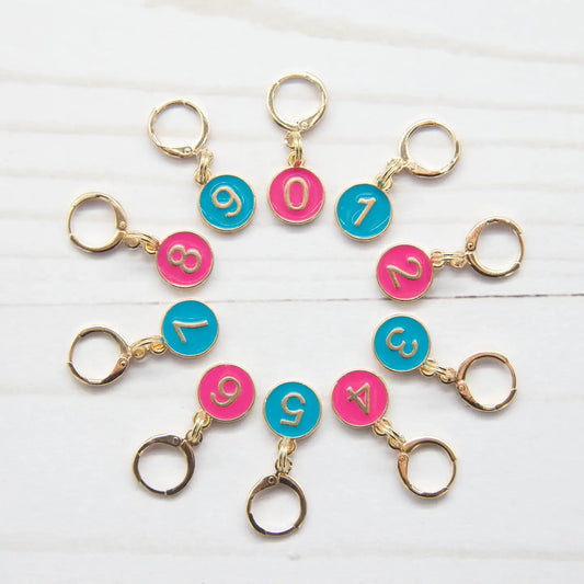 Colorful Number Stitch Markers